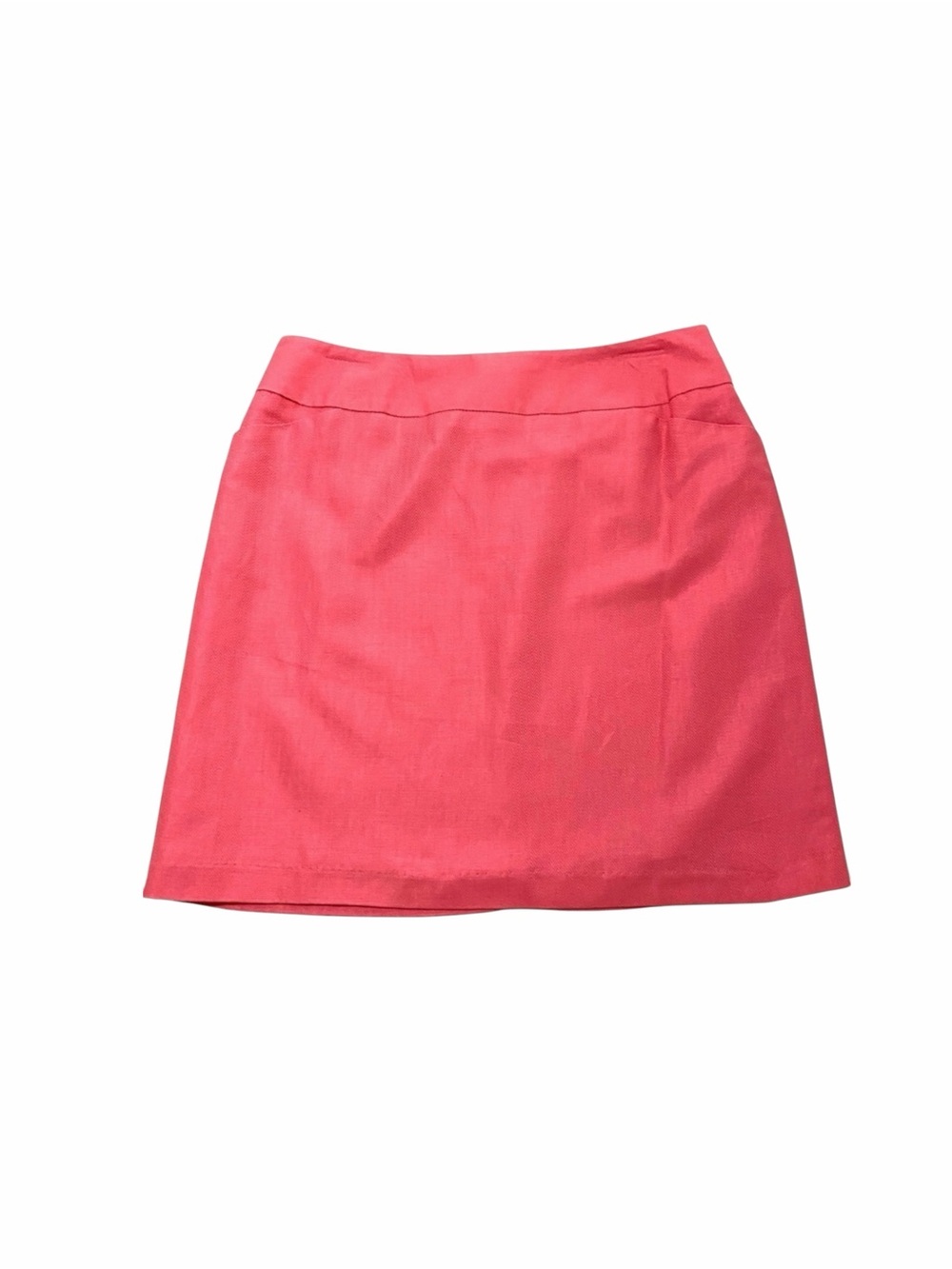 Peter Nygard Petites Cotton Linen Work Career Skirt 8P 32" Summer Breathable
